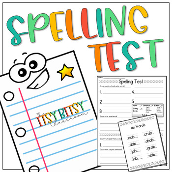 Preview of Spelling Test Pack Word Families Digital Spelling Lists and Homework Sheet