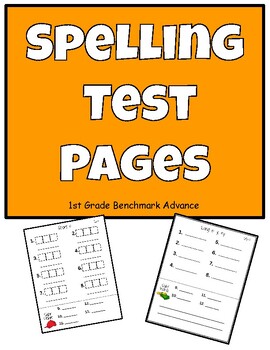 Preview of Spelling Test Pages 1st Grade