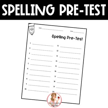 spelling test paper 20 words by the resourceful teacher