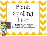 Spelling Test Paper (Blank)