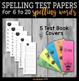 Spelling Test Paper for 6, 8, 10, 15, & 20 words *Spelling