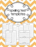 Spelling Test Paper with Sentences & Writer's Checklist