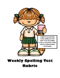 Spelling Test Rubric