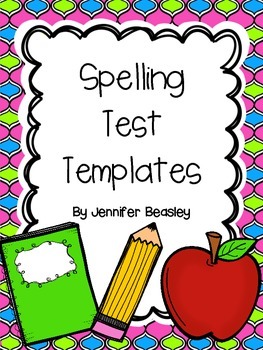 Preview of Spelling Test Template