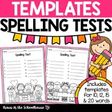 Spelling Test Templates for Entire School Year | 10, 12, 1