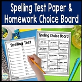 Spelling Test Templates for Spelling Practice AND Spelling