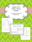 Spelling Test and Rainbow Writing Template (10 words)