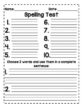 schonell 100 spellings test
