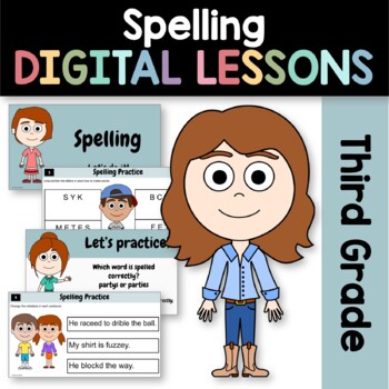 Preview of Spelling Third Grade Interactive Google Slides | Spelling Activities