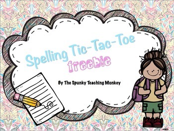 Preview of Spelling Tic-Tac-Toe ~FREEBIE~