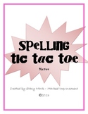 Spelling Tic Tac Toe Menus