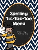 Spelling TicTac-Toe Menu