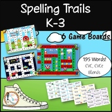 Spelling Trails (K-3) Phonics Game - 6 Playing Boards