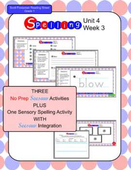 Preview of Spelling Unit 4 Week 3 -- Reading Street 1st Grade