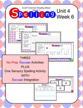 Preview of Spelling Unit 4 Week 6 -- Reading Street 1st Grade