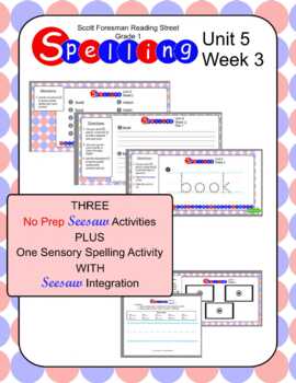 Preview of Spelling Unit 5 Week 3 -- Reading Street 1st Grade