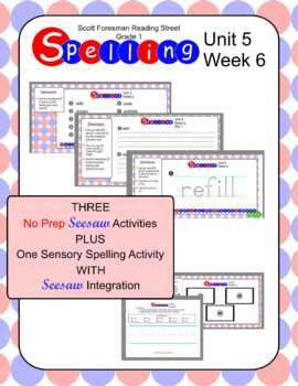 Preview of Spelling Unit 5 Week 6 -- Reading Street 1st Grade