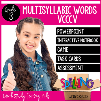 Preview of Multisyllabic Words VCCCV Spelling Word Study Unit