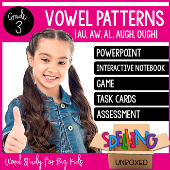 Preview of Vowel Patterns {AU, AW, AL, AUGH, OUGH} Spelling Word Work Unit