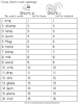 Word Study Short Vowel Bundle A And I E And O And U By Ann Fausnight