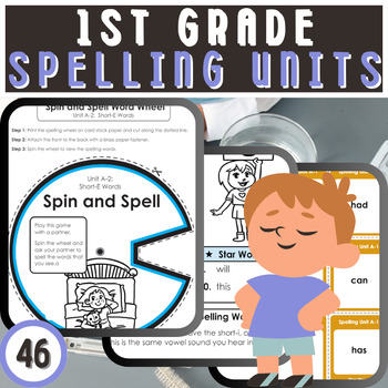 Preview of Spelling Units for 1st Grade: Mastering Short Vowel Sounds and Sight Words