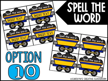 Ga terug Walging etnisch Spelling & Vocabulary Train Centers - EDITABLE Train Game Cards