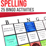 Spelling Menu EDITABLE Digital Bingo Activities for Differ