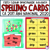 Benchmark Advance | First Grade Spelling Word Cards | CA 2