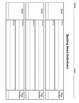 spelling word definitions worksheets spelling words activity by kelly connors