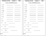 Editable Spelling Word List with Practice Space