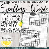 Spelling Word Practice Crack and Create the Super Secret C