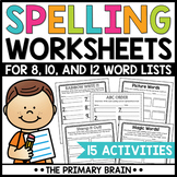 Spelling Word Practice Worksheets & Center Activities for 