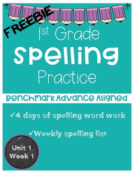 Spelling Word Work - Benchmark Advance - 1st Grade by Lovin' Littles