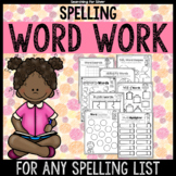 Spelling Word Work Printables