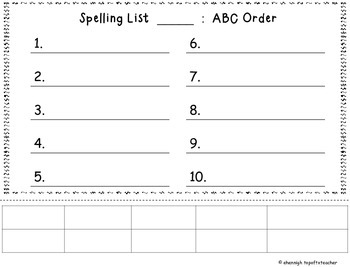 spelling word work station activities blank templates tpt