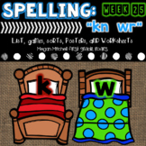 Spelling & Word Work Silent Letters KN & WR  Week 25