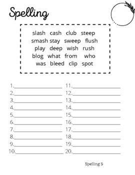 Spelling Word Worksheets - 3rd grade by Teach Inspire Encourage Kindness