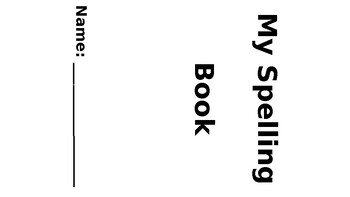 Preview of Spelling Wordbank book (EDITABLE!)