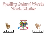 Spelling Words Adapted Binder Work Bundle