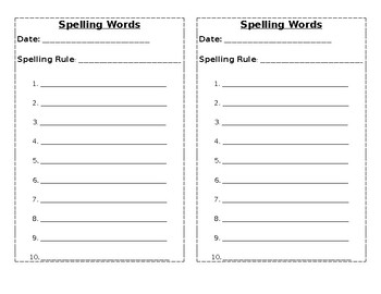 Spelling Words List by UpperElementary5th | TPT