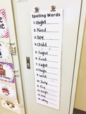 Spelling Words List For The Wall