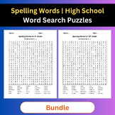 Spelling Words | Word Search Puzzles Activities | High Sch