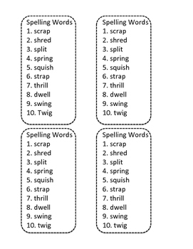 Spelling Words s-blends, sw, tw, dw review by Miss Marano | TpT