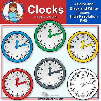 Preview of Clip Art - Clocks (Clock Hands Separate)