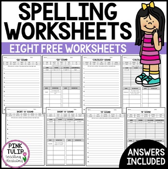 Preview of Free Spelling Worksheets - Phonemes and Graphemes
