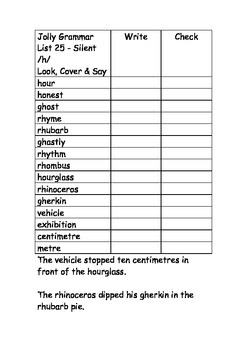 spelling worksheets silent h by miss ashworth s australian resources