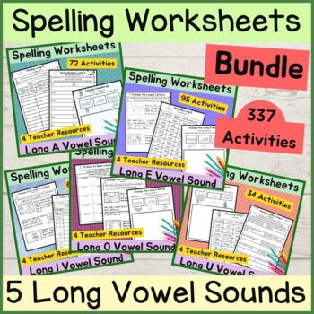 Preview of Spelling Activities for the Long Vowel Sounds in Words - Printable No Prep