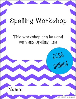 Preview of Spelling Workshop Worksheets CCSS Aligned