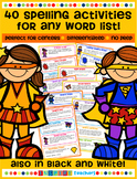 Spelling activities - 40 fun task cards