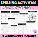 Spelling activities for any word!